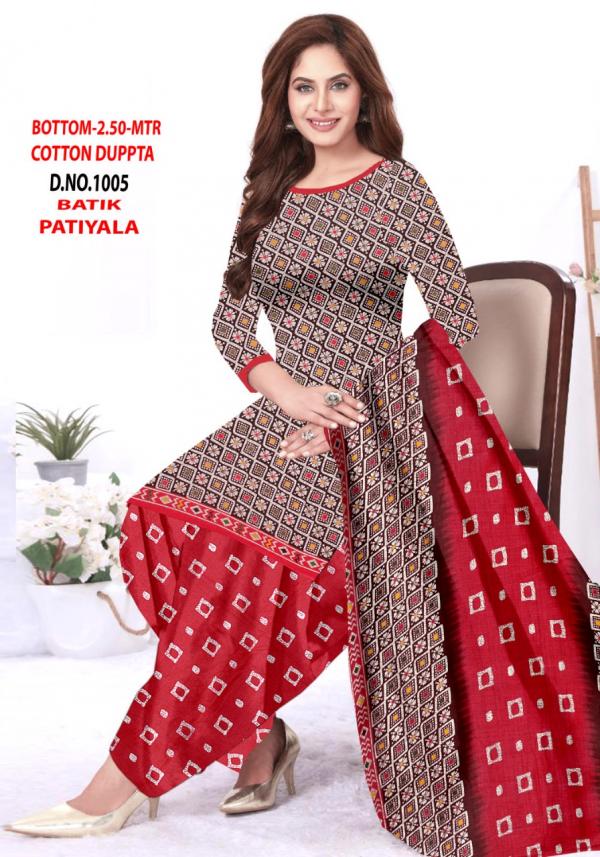 Vandana Batik Patiyala vol 1 Cotton Designer Patiyala Dress Material